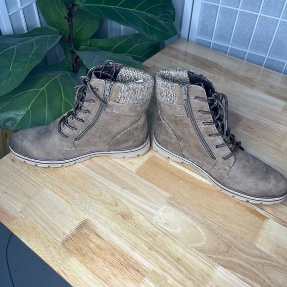 Cliffs by White Mountain Kelcie Zip Up Hiking Outdoor Boots Lace Up Size 10 Walk - Picture 11 of 15